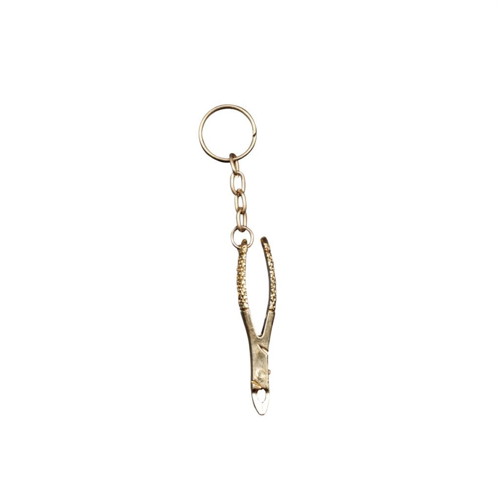 Llavero de forceps metalizado