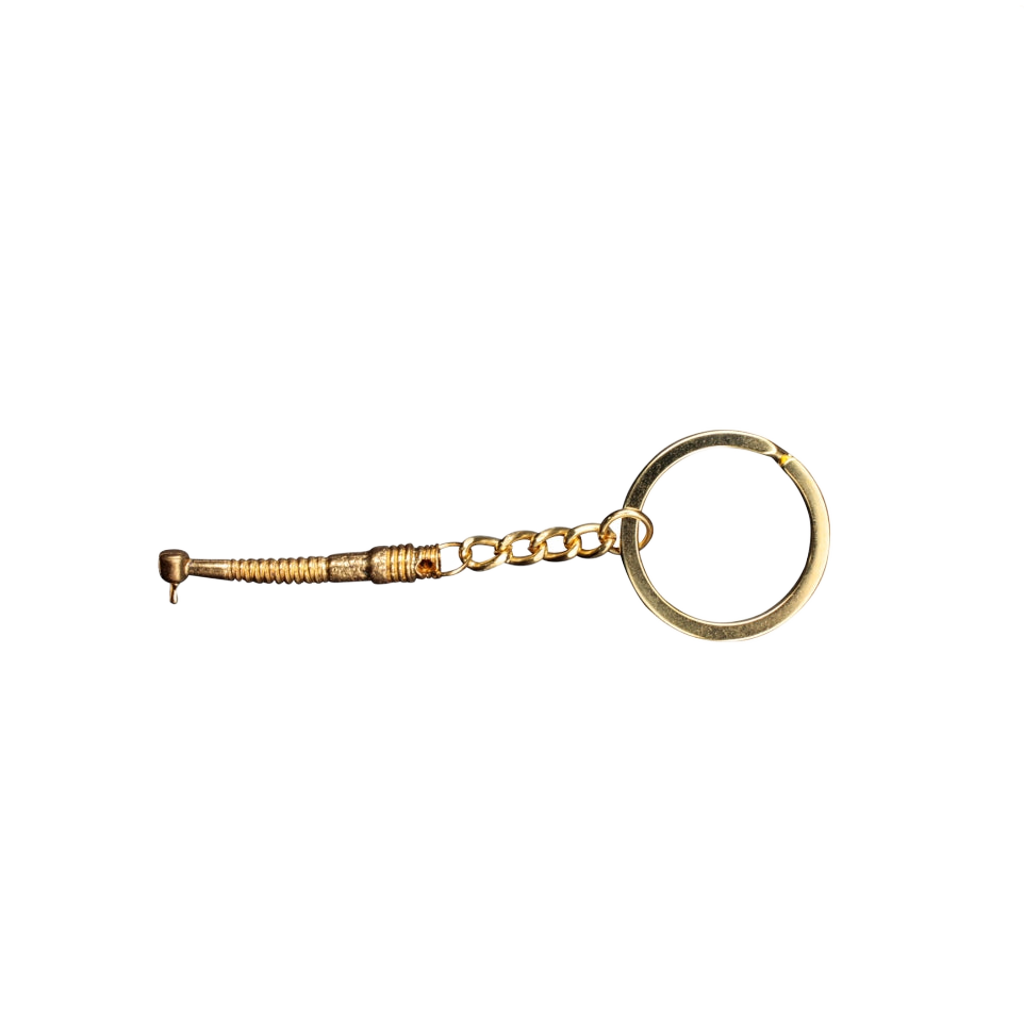 Llavero de pieza de mano metálico