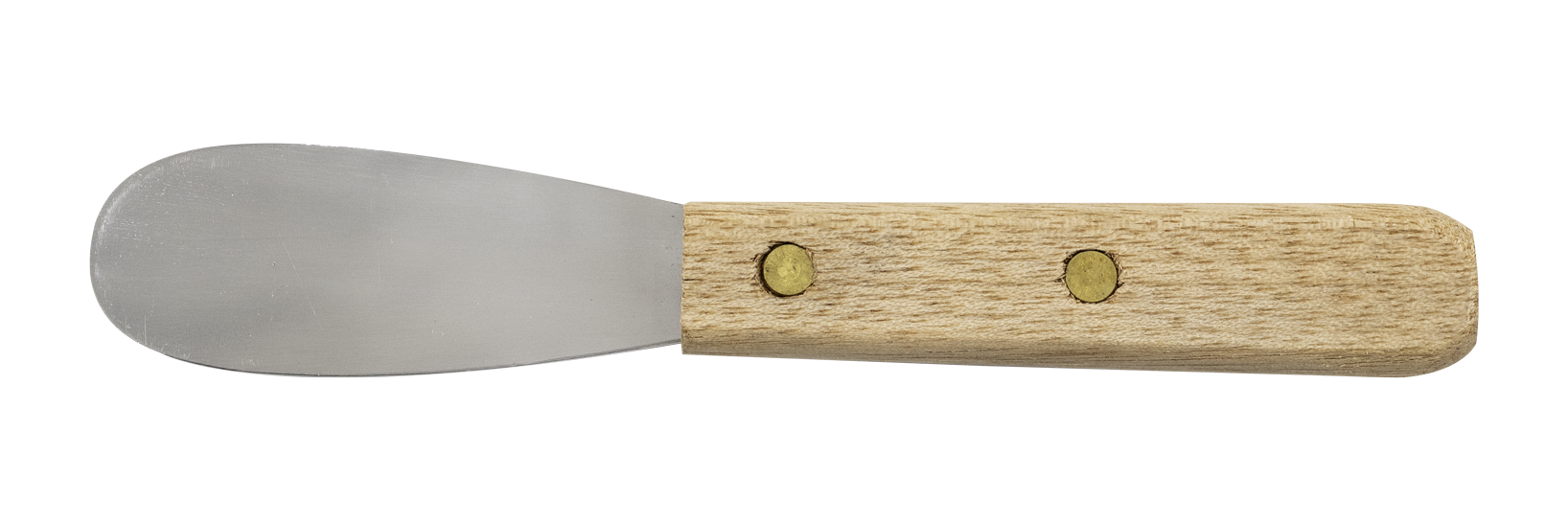 Espátula de acero inoxidable cola de castor mango de madera