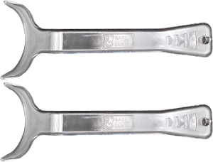 Retractor oclusal curvo transparente con 2 piezas