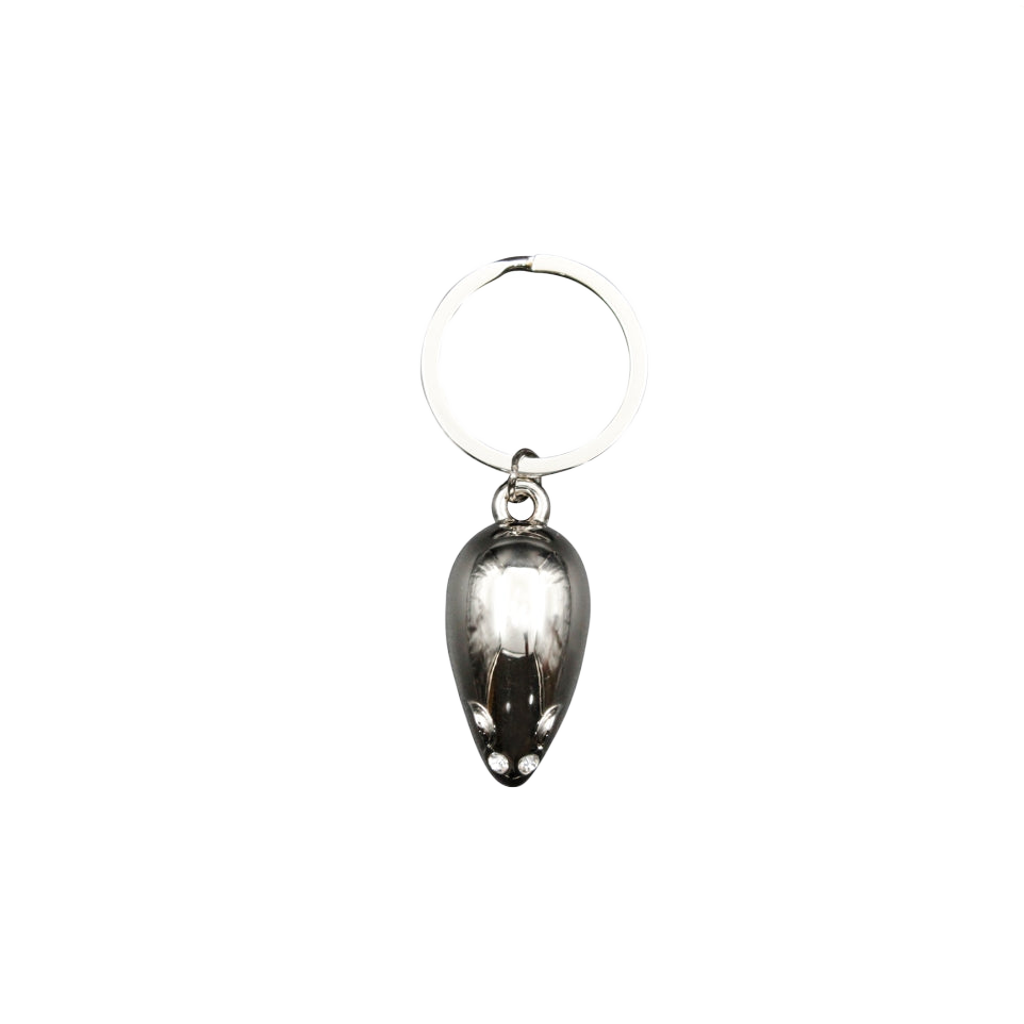 Llavero de ratón metálico