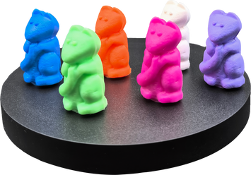 Cofres de ratón grande Sentado de colores