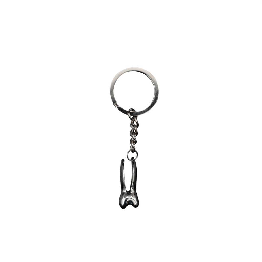 Llavero de un molar metálico