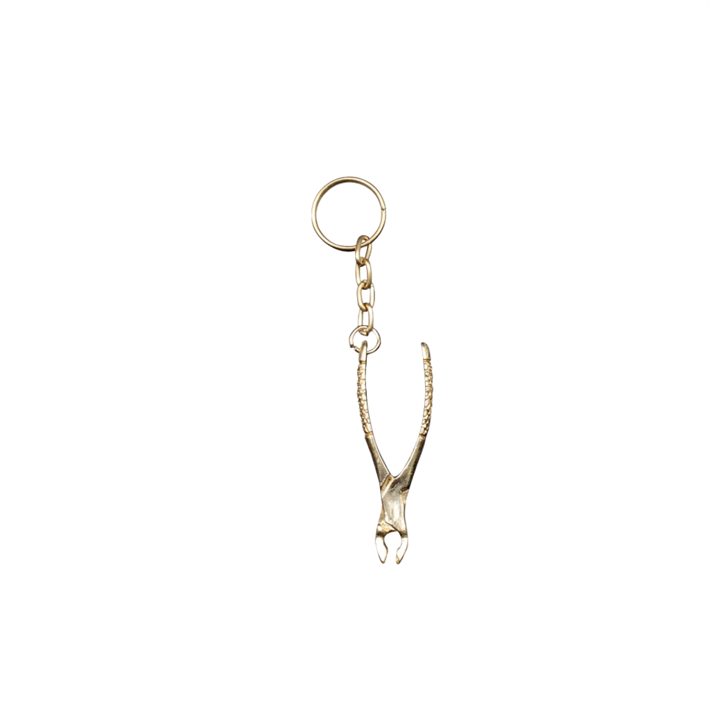 Llavero de forceps metalizado