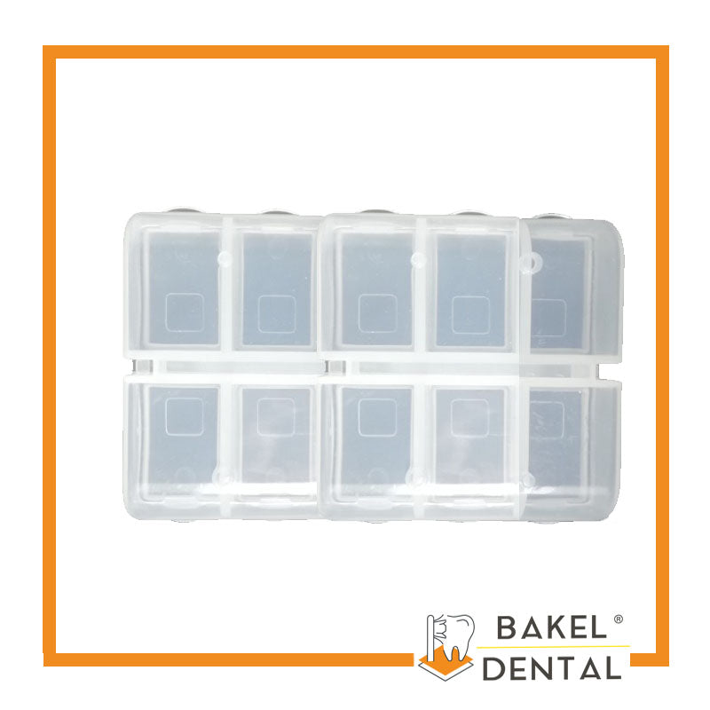 Caja para brackets chica con 10 divisiones