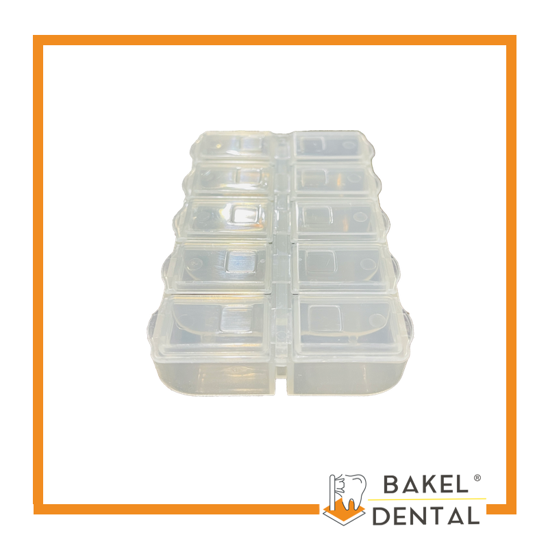 Caja para brackets chica con 10 divisiones