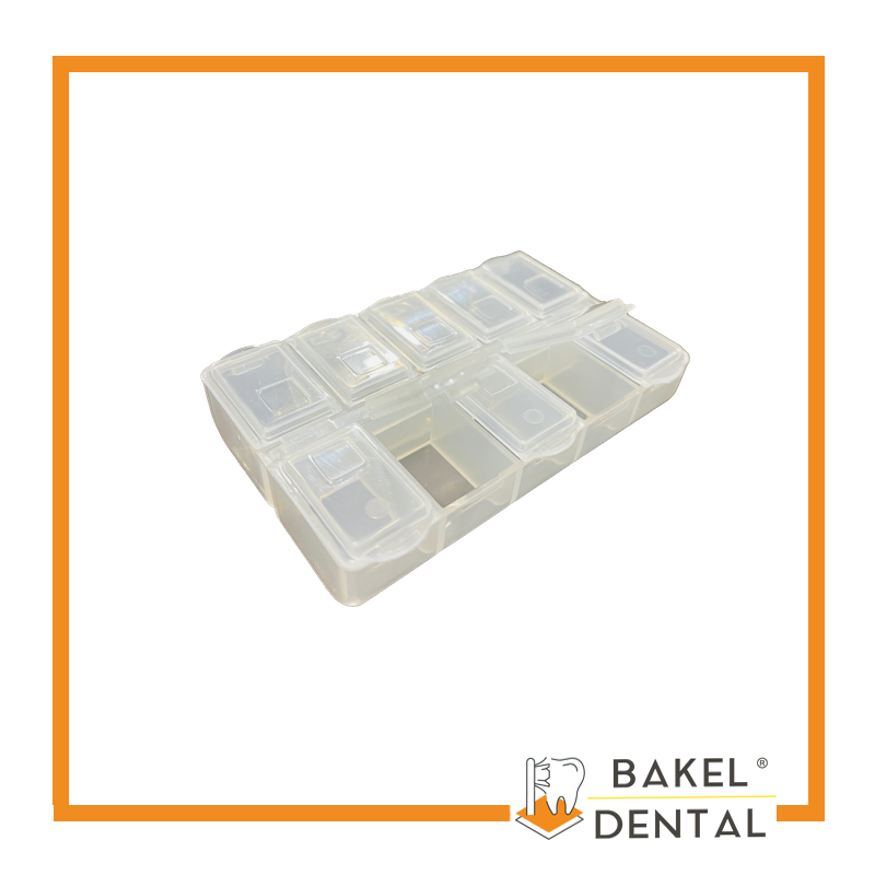 Caja para brackets chica con 10 divisiones